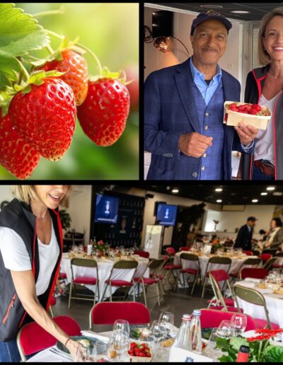 Pascal Légitimus et les fraises de la Ferme de la Chasseloire à Nantes