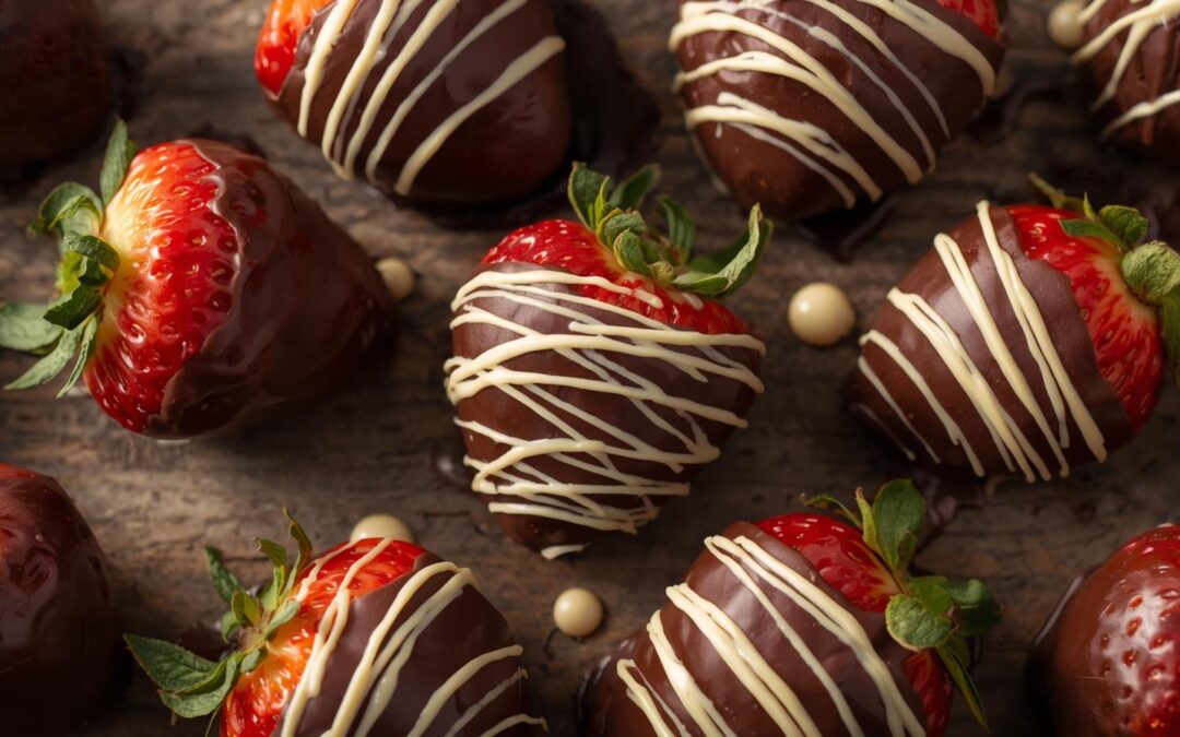 Recette de fraises au chocolat, cueillis à la Ferme de la Chasseloire, près de Nantes