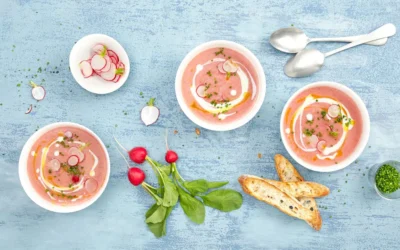 Gaspacho de radis rose